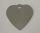 Kutyabiléta: szív alakú - ezüst - gravírozva